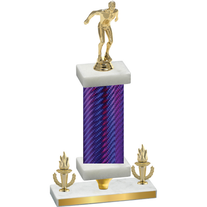 Premium Single Purple Carbon Fiber Victory Swimming Trophy