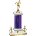 Premium Single Purple Carbon Fiber Victory Tennis Trophy