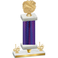 Premium Single Purple Carbon Fiber First Place Cheerleading Trophy