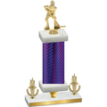 Premium Single Purple Carbon Fiber Victory Hockey Trophy