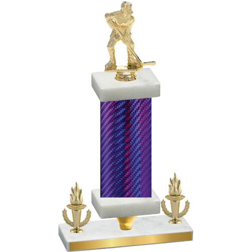 Premium Single Purple Carbon Fiber Victory Hockey Trophy