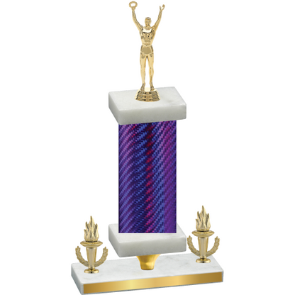 Premium Single Purple Carbon Fiber Victory Victory Trophy