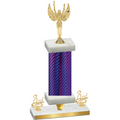 Premium Single Purple Carbon Fiber Third Place Victory Trophy