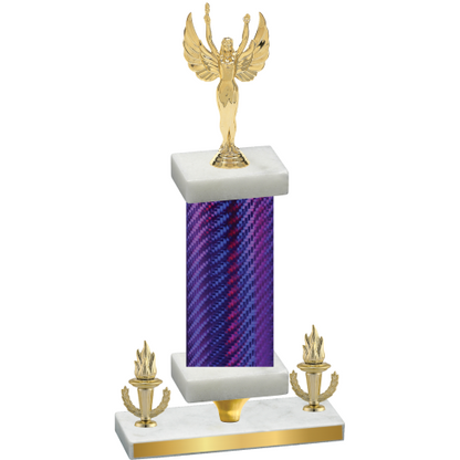 Premium Single Purple Carbon Fiber Victory Victory Trophy