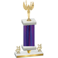 Premium Single Purple Carbon Fiber Year Victory Trophy