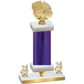 Premium Single Purple Carbon Fiber Year Basketball Trophy