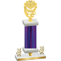 Premium Single Purple Carbon Fiber Year Pickleball Trophy