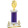 Premium Single Purple Carbon Fiber Victory Pickleball Trophy