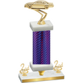 Premium Single Purple Carbon Fiber Second Place Cars Trophy
