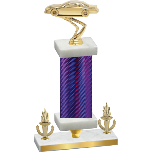 Premium Single Purple Carbon Fiber Victory Cars Trophy