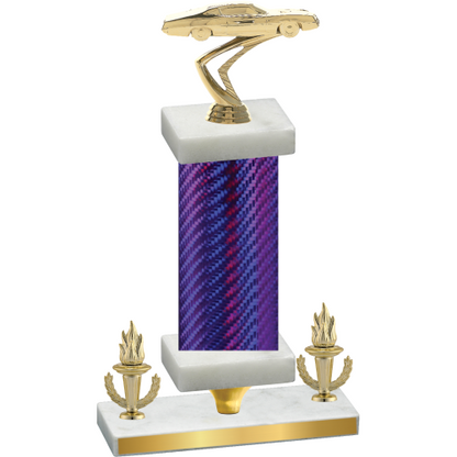 Premium Single Purple Carbon Fiber Victory Cars Trophy