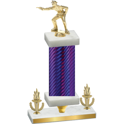 Premium Single Purple Carbon Fiber Victory Shooter Trophy