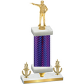 Premium Single Purple Carbon Fiber Victory Shooter Trophy