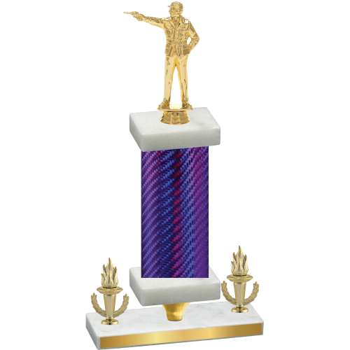 Premium Single Purple Carbon Fiber Victory Shooter Trophy