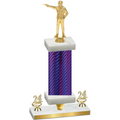 Premium Single Purple Carbon Fiber Year Shooter Trophy