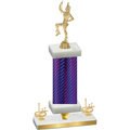 Premium Single Purple Carbon Fiber First Place Majorette Trophy