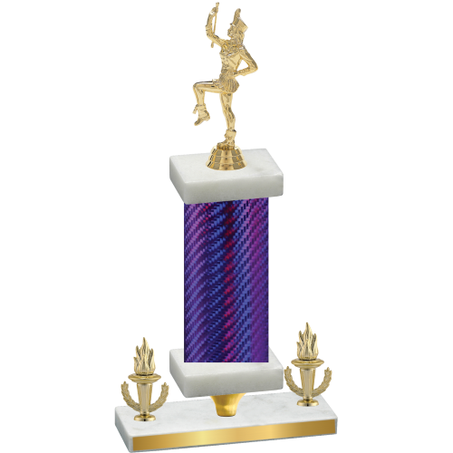 Premium Single Purple Carbon Fiber Victory Majorette Trophy