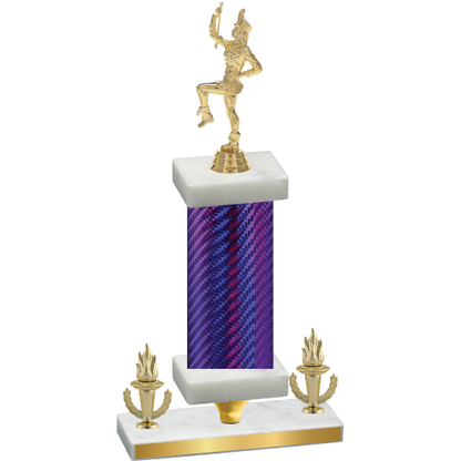 Premium Single Purple Carbon Fiber Victory Majorette Trophy