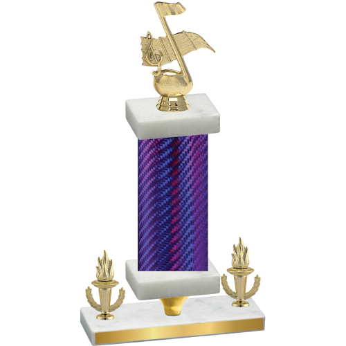 Premium Single Purple Carbon Fiber Victory Music Trophy