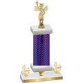 Premium Single Purple Carbon Fiber Fourth Place Academics Trophy