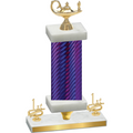 Premium Single Purple Carbon Fiber First Place Academics Trophy