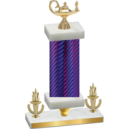 Premium Single Purple Carbon Fiber Victory Academics Trophy