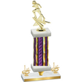 Premium Single Purple Glacier First Place Football Trophy