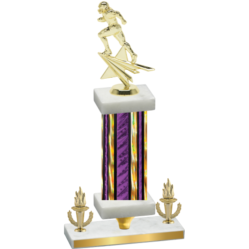 Premium Single Purple Glacier Victory Football Trophy