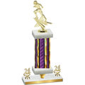 Premium Single Purple Glacier Year Football Trophy