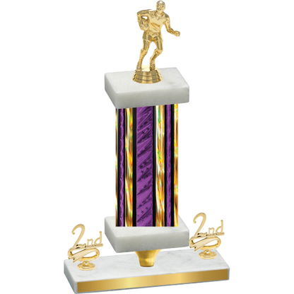 Premium Single Purple Glacier Second Place Rugby Trophy