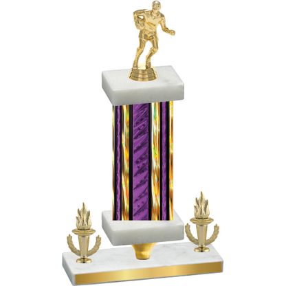 Premium Single Purple Glacier Victory Rugby Trophy