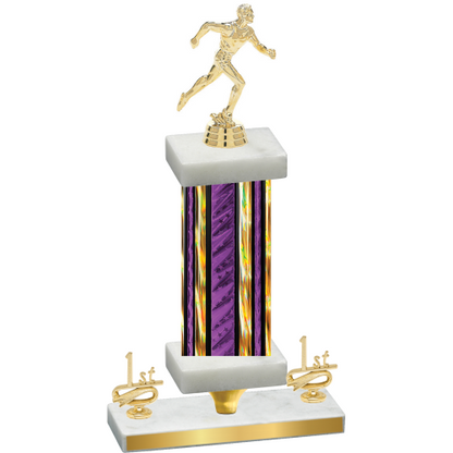 Premium Single Purple Glacier First Place Running Trophy