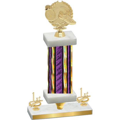 Premium Single Purple Glacier First Place Running Trophy