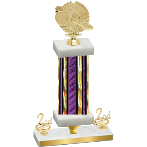 Premium Single Purple Glacier Second Place Running Trophy