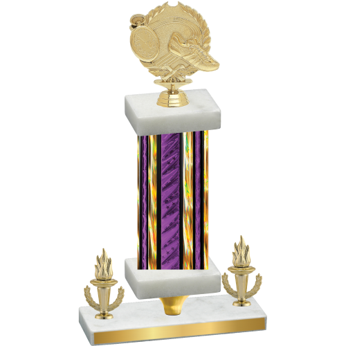 Premium Single Purple Glacier Victory Running Trophy