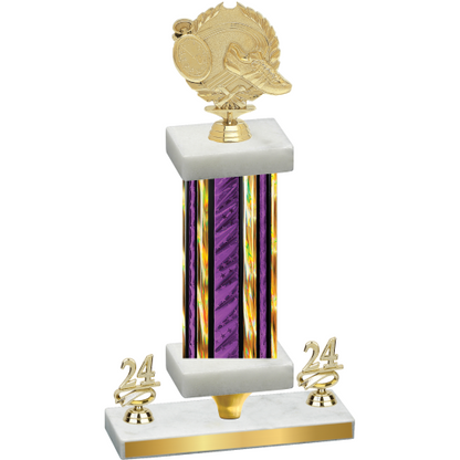 Premium Single Purple Glacier Year Running Trophy