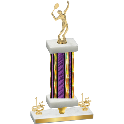 Premium Single Purple Glacier First Place Tennis Trophy