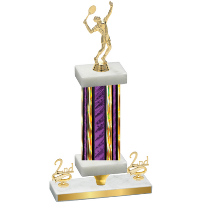 Premium Single Purple Glacier Second Place Tennis Trophy