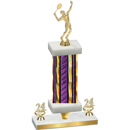 Premium Single Purple Glacier Year Tennis Trophy