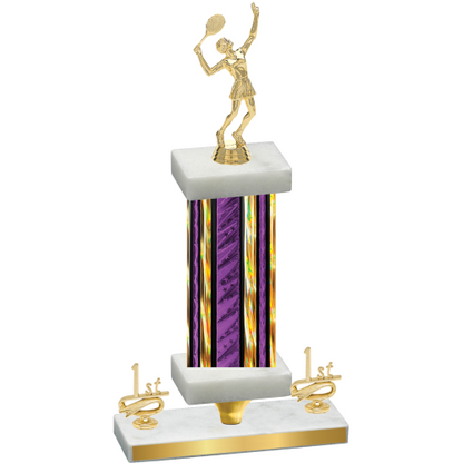 Premium Single Purple Glacier First Place Tennis Trophy