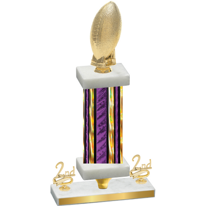 Premium Single Purple Glacier Second Place Football Trophy