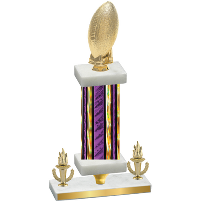 Premium Single Purple Glacier Victory Football Trophy