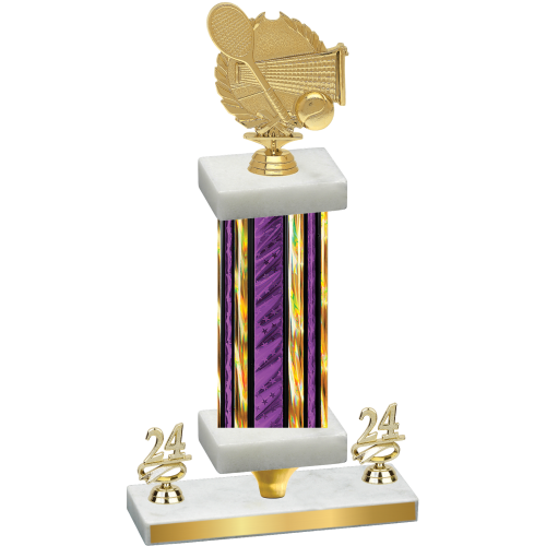 Premium Single Purple Glacier Year Tennis Trophy