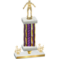 Premium Single Purple Glacier Third Place Wrestling Trophy