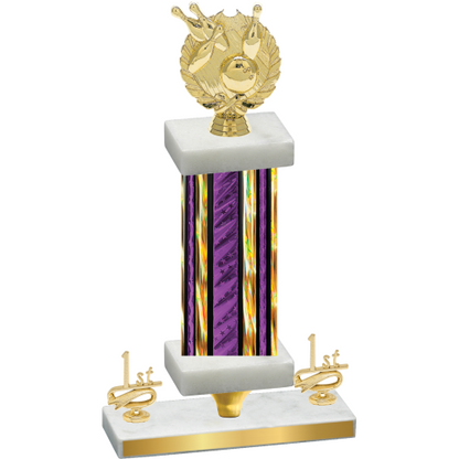 Premium Single Purple Glacier First Place Bowling Trophy