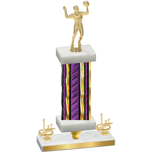 Premium Single Purple Glacier First Place Volleyball Trophy