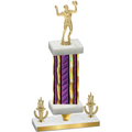 Premium Single Purple Glacier Victory Volleyball Trophy