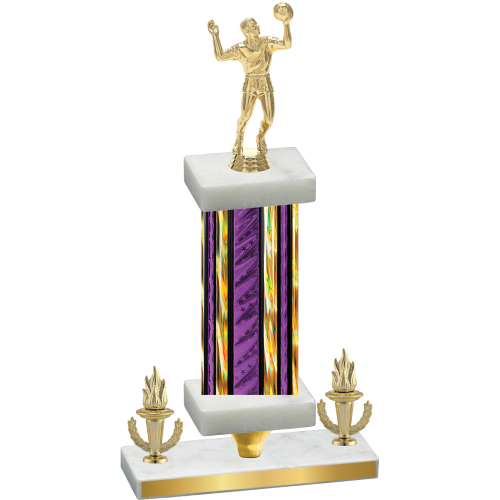 Premium Single Purple Glacier Victory Volleyball Trophy