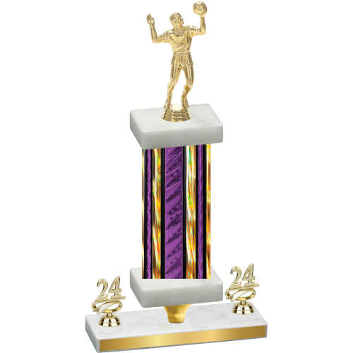 Premium Single Purple Glacier Year Volleyball Trophy