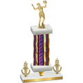 Premium Single Purple Glacier Victory Volleyball Trophy